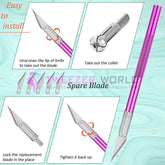 Unique Quality French Nail Trimmer Smile Line Cutter Edge Nail Knife